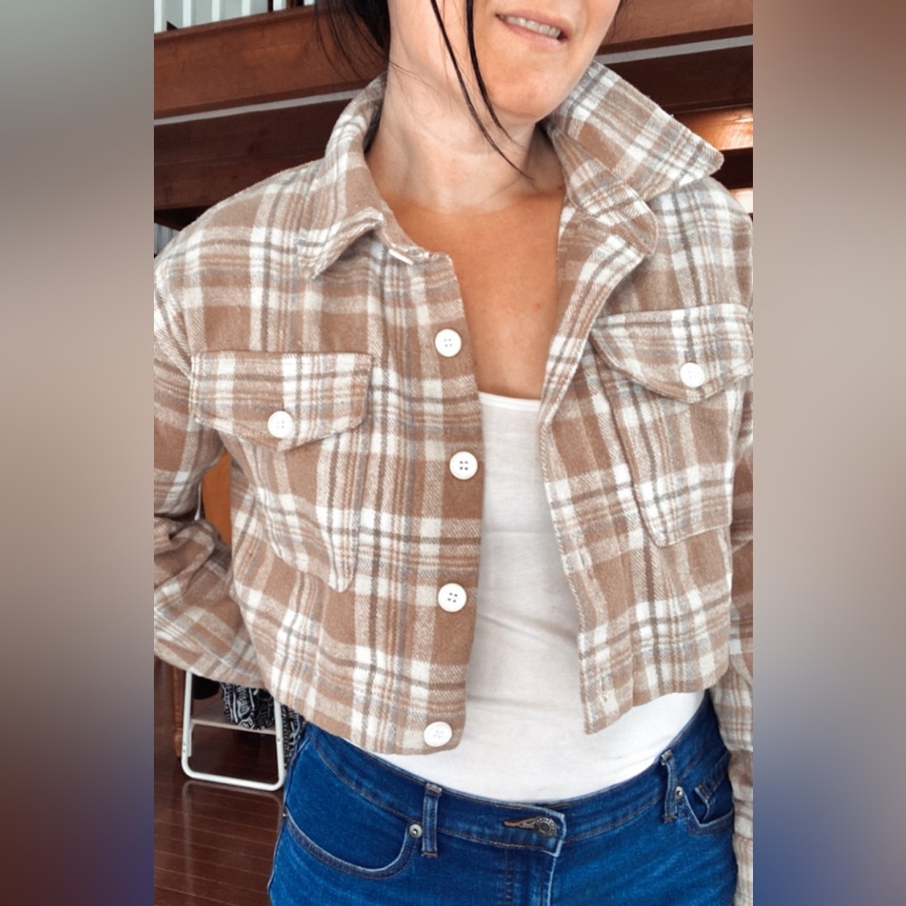 Cropped Plaid Shacket